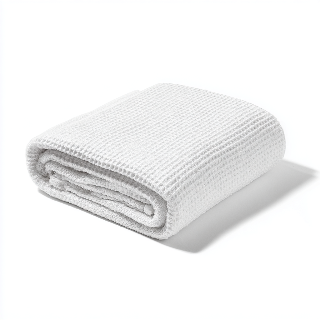 Cloud-Touch Waffle Weave Bath Towel - 100% Organic Cotton